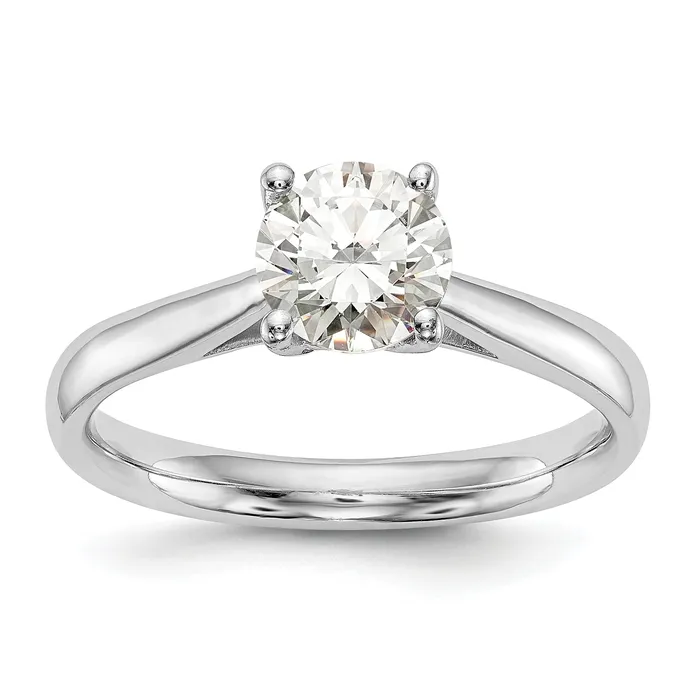 Goldia Rings 025ct CZ Solid Real 14k White Gold Solitaire Engagement Ring