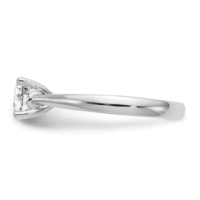 Goldia Rings 025ct CZ Solid Real 14k White Gold Solitaire Engagement Ring