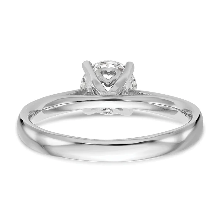 Goldia Rings 025ct CZ Solid Real 14k White Gold Solitaire Engagement Ring