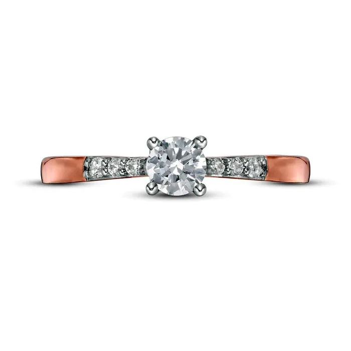 Goldia Rings 033 CT TW Natural Diamond Engagement Ring in Solid 10K Rose Gold Goldia Rings 033 CT TW Natural Diamond Engagement Ring in Solid 10K Rose Gold