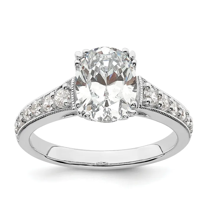Goldia Rings 150ct CZ Solid Real 14k White Polish 1 12ct Oval Engagement Dia Ring Goldia Rings 150ct CZ Solid Real 14k White Polish 1 12ct Oval Engagement Dia Ring