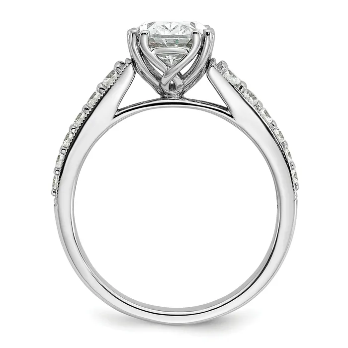Goldia Rings 150ct CZ Solid Real 14k White Polish 1 12ct Oval Engagement Dia Ring