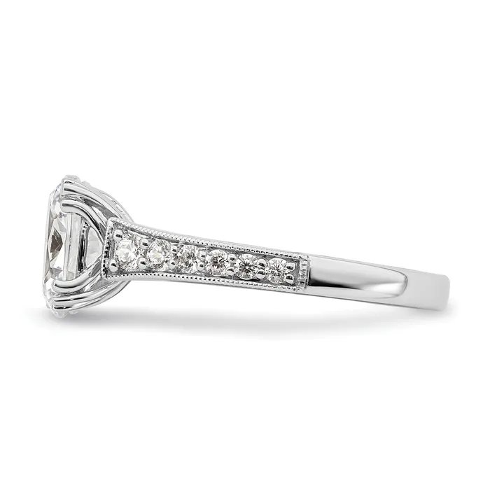 Goldia Rings 150ct CZ Solid Real 14k White Polish 1 12ct Oval Engagement Dia Ring
