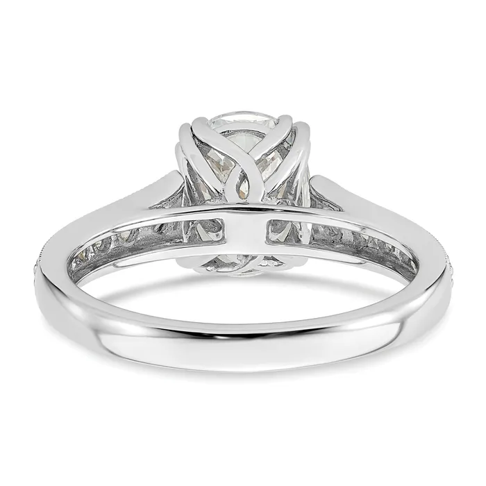 Goldia Rings 150ct CZ Solid Real 14k White Polish 1 12ct Oval Engagement Dia Ring
