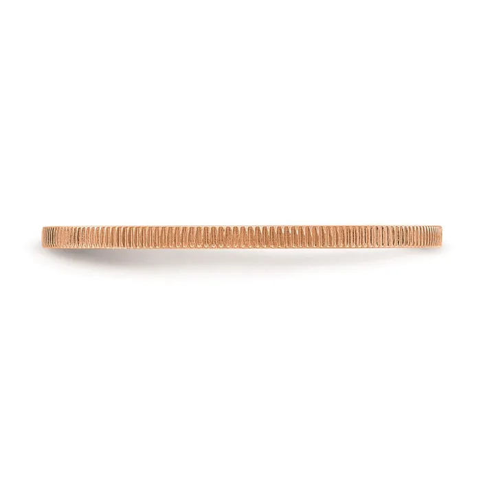Goldia Rings 14K Rose Gold 12mm Line Pattern Stackable Band