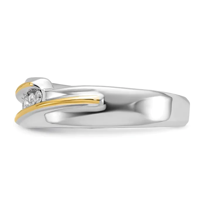 Goldia Rings 14k Twotone Gold Mens 16 carat Diamond Complete Ring