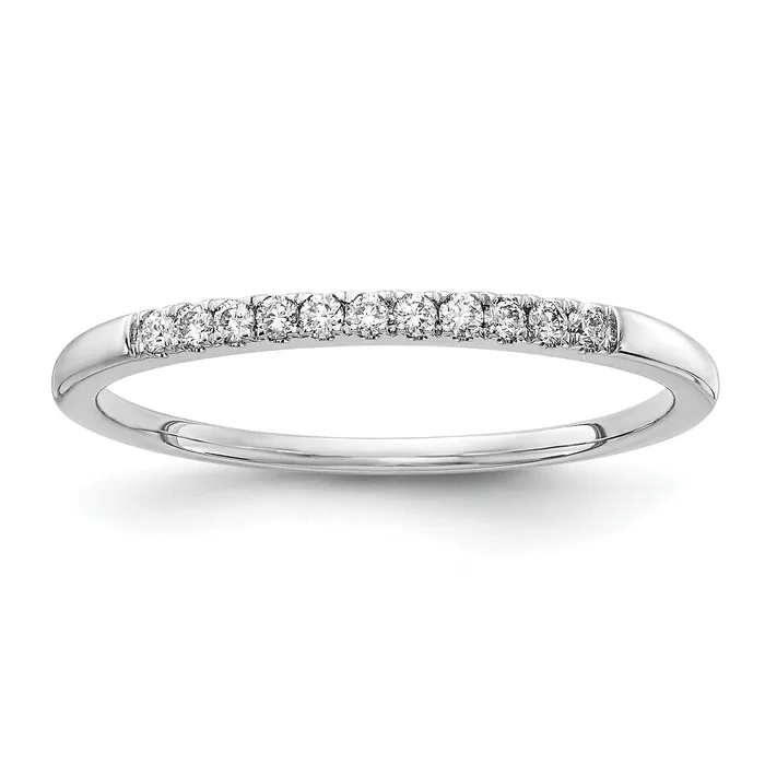 Goldia Rings 14k White Gold 110 Ct Lab Grown Diamond VSSI G Wedding Band Ring