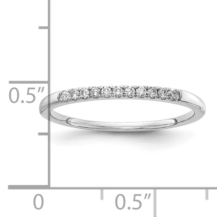 Goldia Rings 14k White Gold 110 Ct Lab Grown Diamond VSSI G Wedding Band Ring