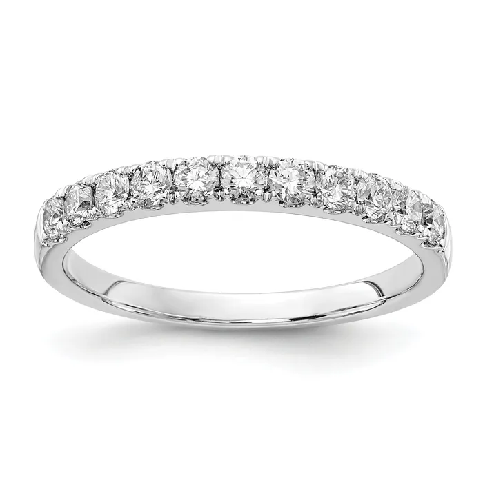Goldia Rings 14k White Gold 12 Ct Lab Grown Diamond VSSI G Wedding Band Ring Goldia Rings 14k White Gold 12 Ct Lab Grown Diamond VSSI G Wedding Band Ring