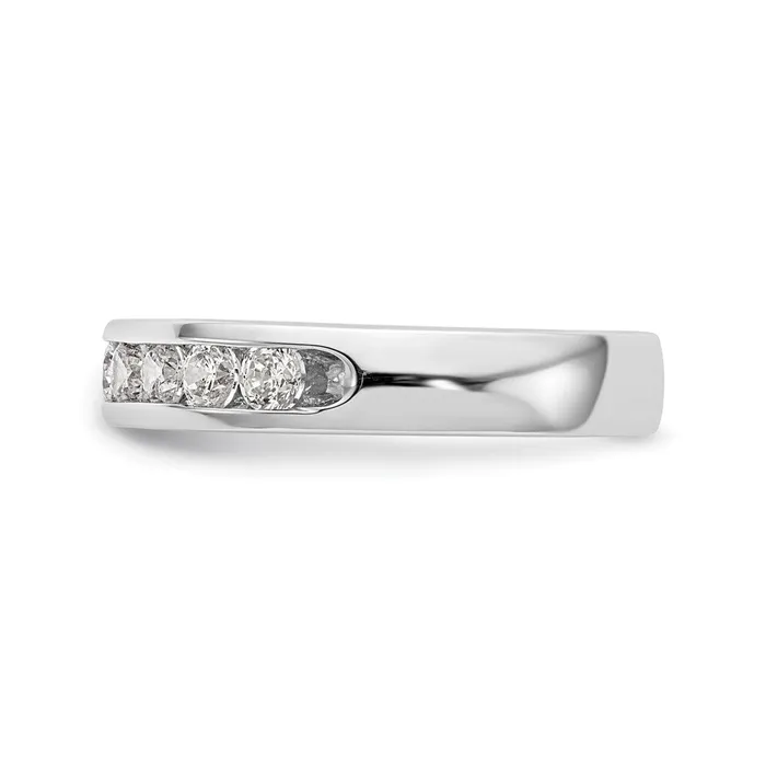 Goldia Rings 14k White Gold 10Stone 34 carat Round Diamond Complete Channel Band
