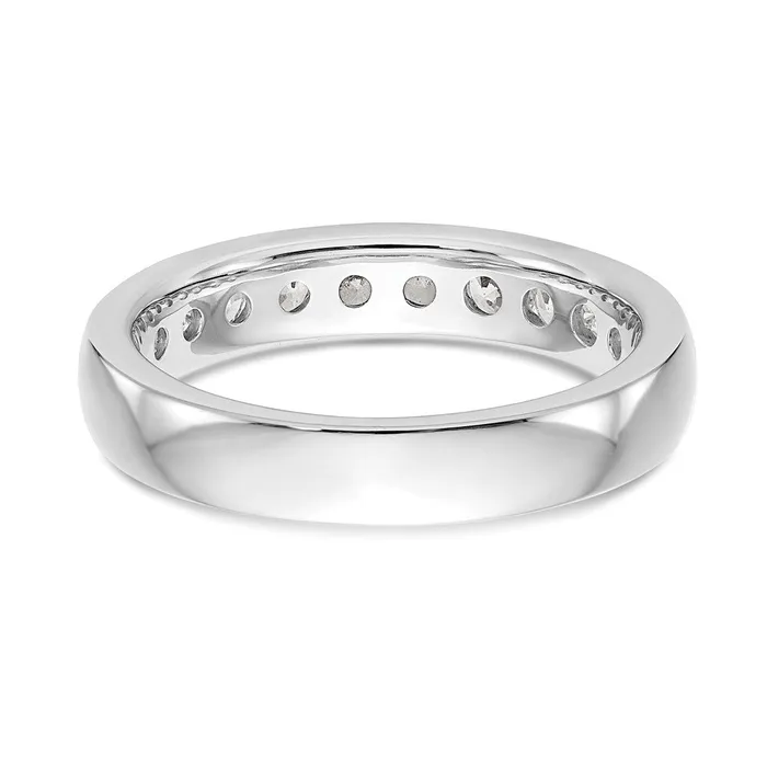 Goldia Rings 14k White Gold 10Stone 34 carat Round Diamond Complete Channel Band