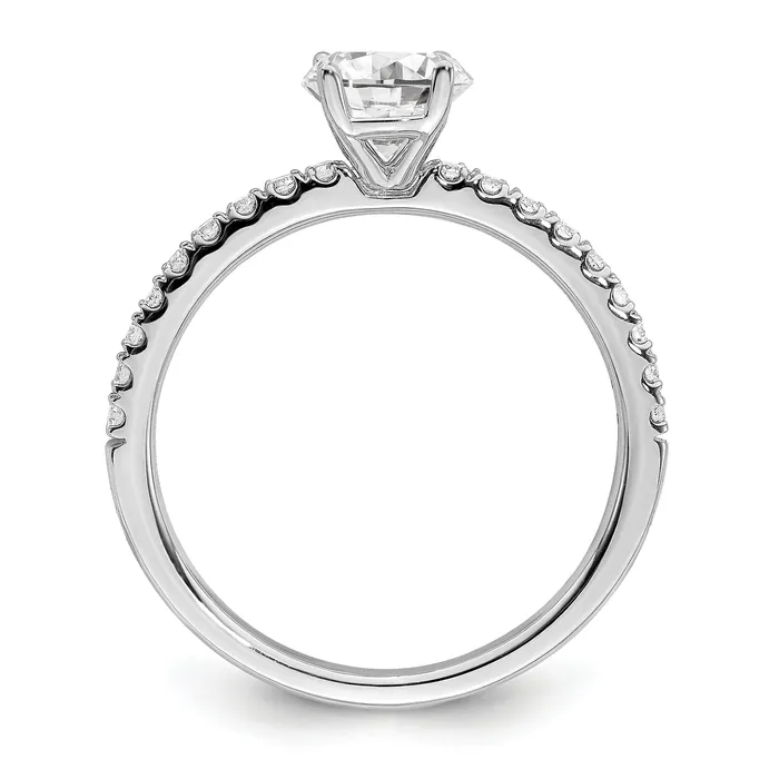 Goldia Rings 14k White Gold 34 Ct Lab Grown Diamond VSSI G Round Engagement Ring