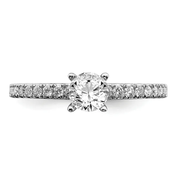 Goldia Rings 14k White Gold 34 Ct Lab Grown Diamond VSSI G Round Engagement Ring