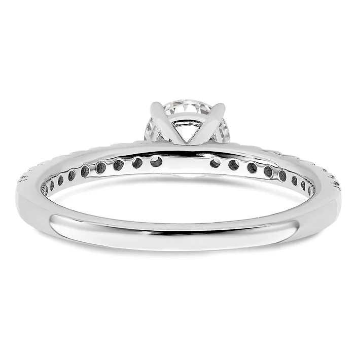 Goldia Rings 14k White Gold 34 Ct Lab Grown Diamond VSSI G Round Engagement Ring