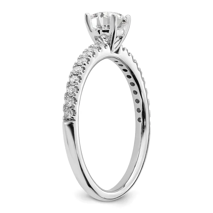 Goldia Rings 14k White Gold 34 Ct Lab Grown Diamond VSSI G Round Engagement Ring