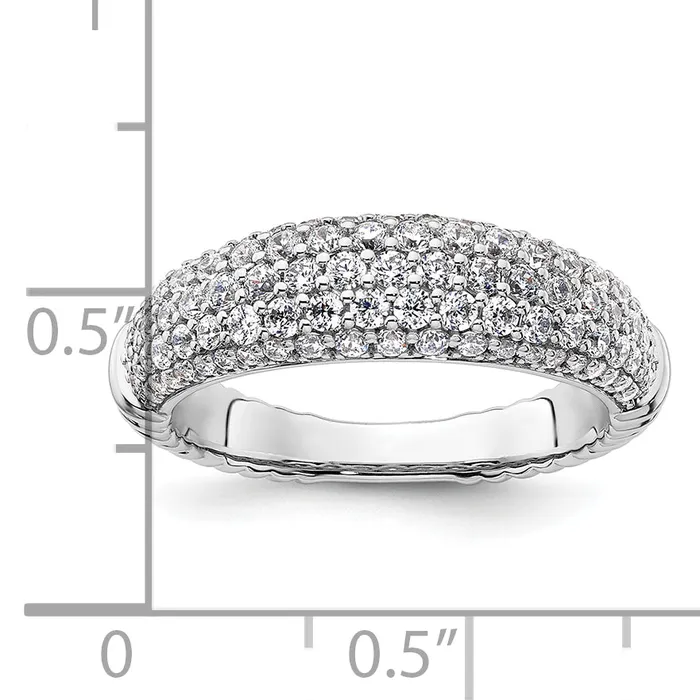 Goldia Rings 14K White Gold Lab Grown Diamond VSSI G Band Ring