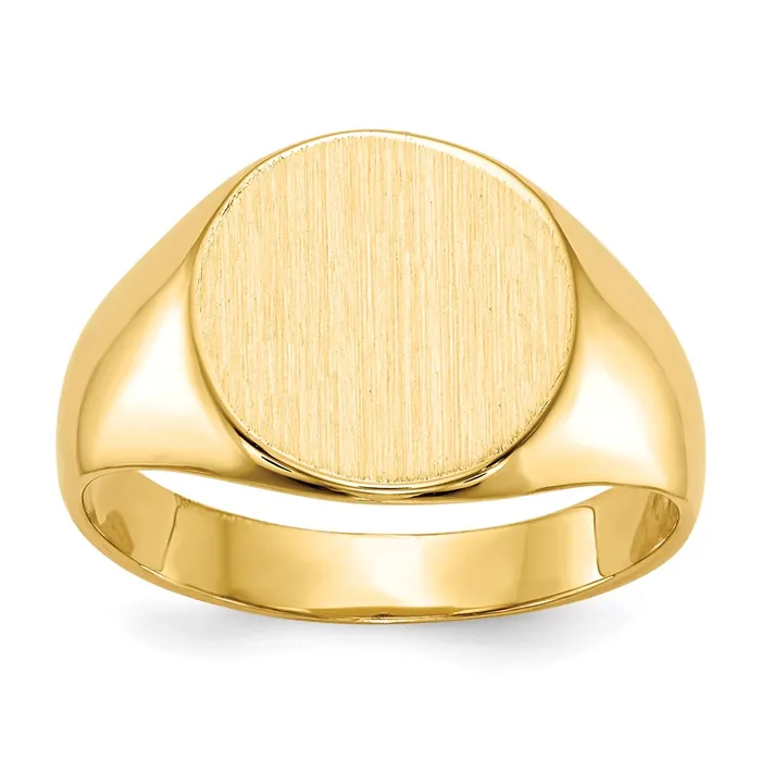 Goldia Rings 14K Yellow Gold 105x110mm Closed Back Signet Ring