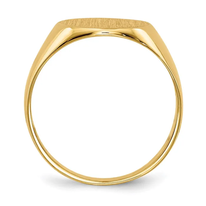 Goldia Rings 14K Yellow Gold 105x110mm Closed Back Signet Ring