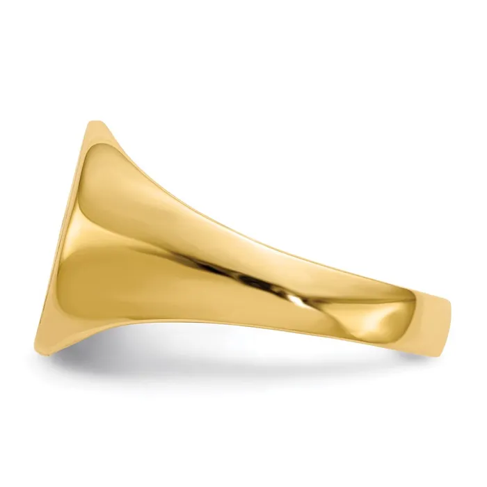 Goldia Rings 14K Yellow Gold 105x110mm Closed Back Signet Ring