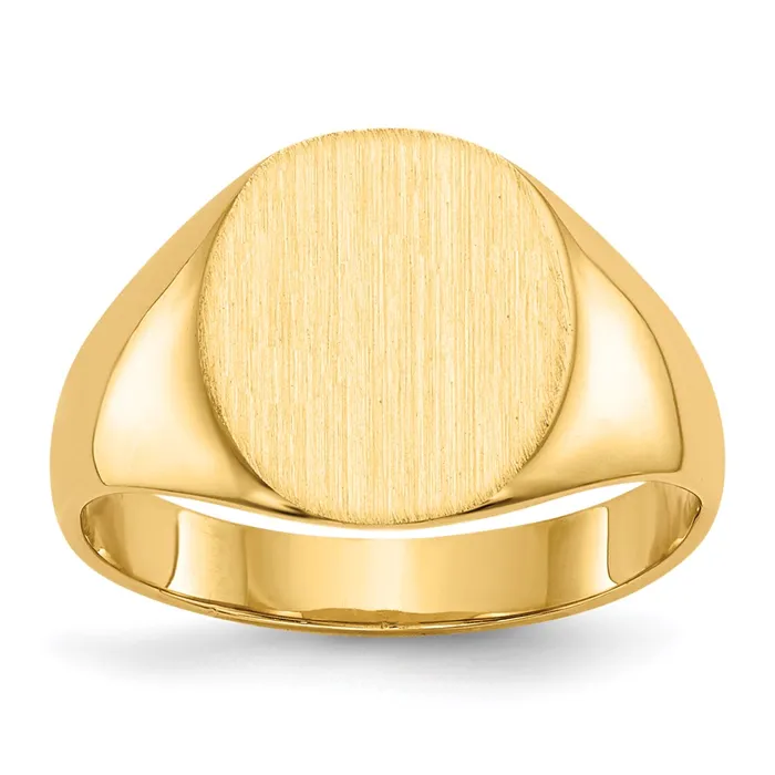 Goldia Rings 14K Yellow Gold 115x100mm Closed Back Signet Ring