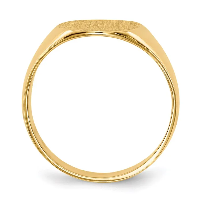 Goldia Rings 14K Yellow Gold 115x100mm Closed Back Signet Ring