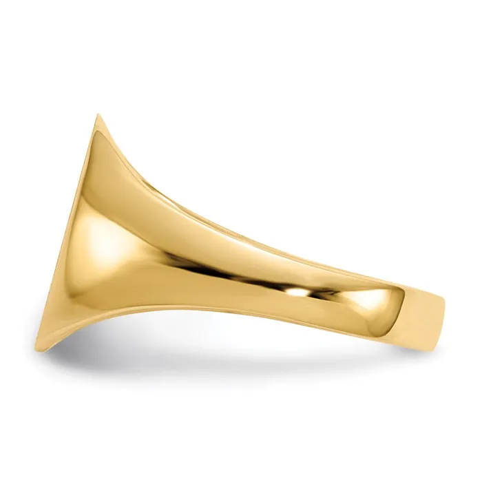 Goldia Rings 14K Yellow Gold 115x100mm Closed Back Signet Ring