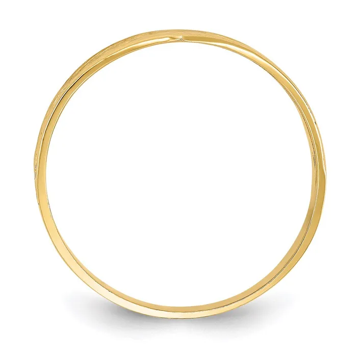 Goldia Rings 14k Yellow Gold and White Rhodium Polished Heart and X Ring