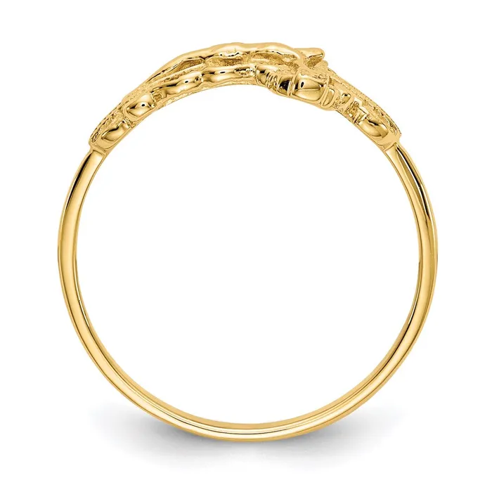 Goldia Rings 14K Yellow Gold DiamondCut Crucifix Ring