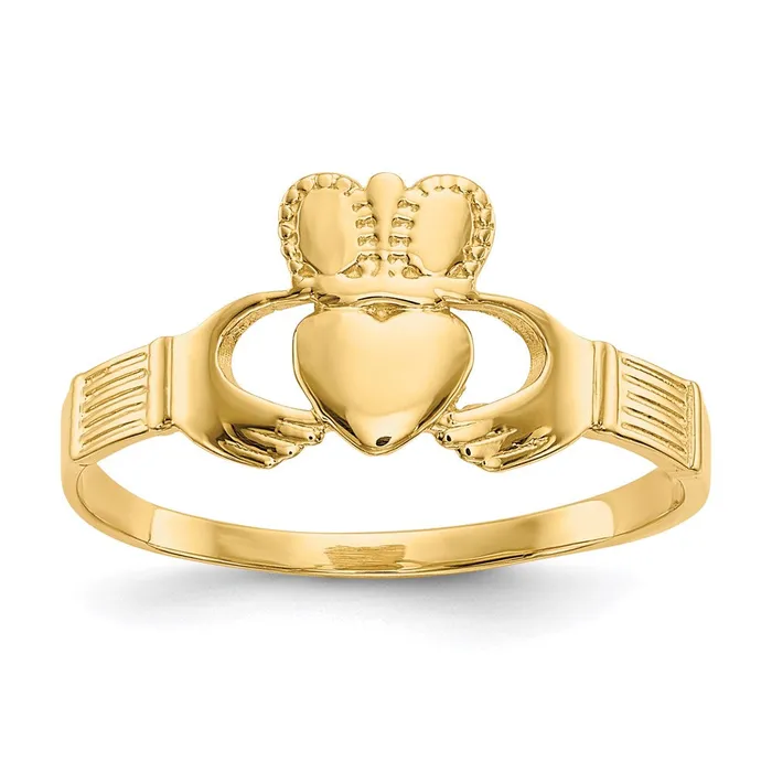 Goldia Rings 14K Yellow Gold Ladies Claddagh Ring