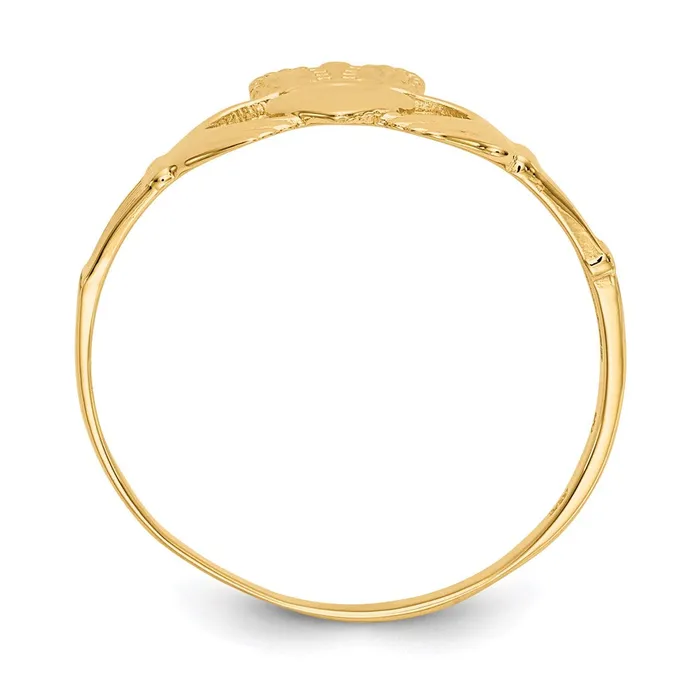 Goldia Rings 14K Yellow Gold Ladies Claddagh Ring