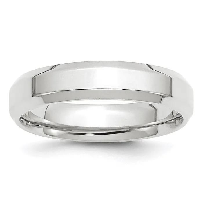 Goldia Rings Solid 10K White Gold 5mm Bevel Edge Comfort Fit MensWomens Wedding Band Ring Size 85 Goldia Rings Solid 10K White Gold 5mm Bevel Edge Comfort Fit MensWomens Wedding Band Ring Size 85