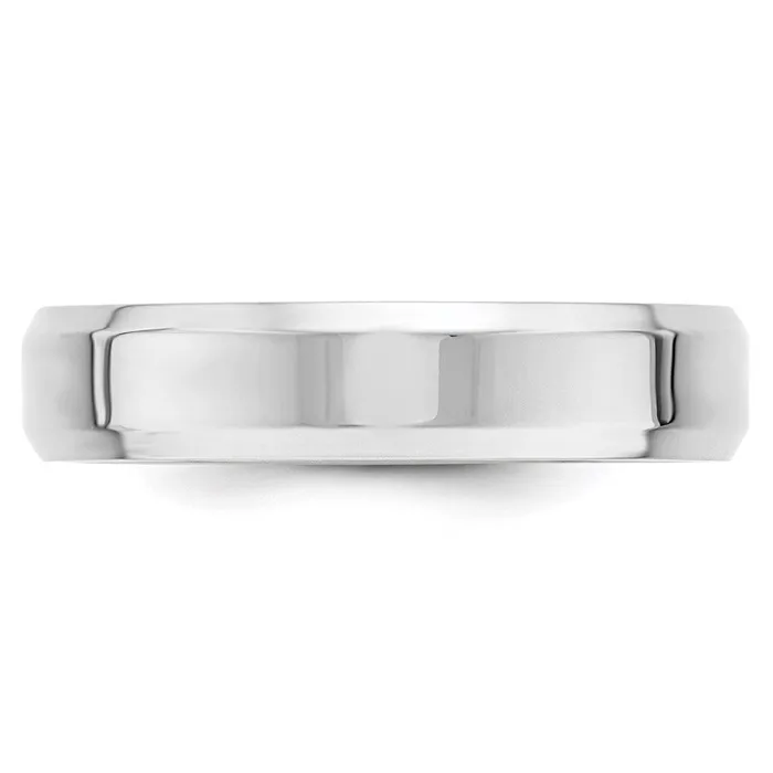 Goldia Rings Solid 10K White Gold 5mm Bevel Edge Comfort Fit MensWomens Wedding Band Ring Size 85 Goldia Rings Solid 10K White Gold 5mm Bevel Edge Comfort Fit MensWomens Wedding Band Ring Size 85