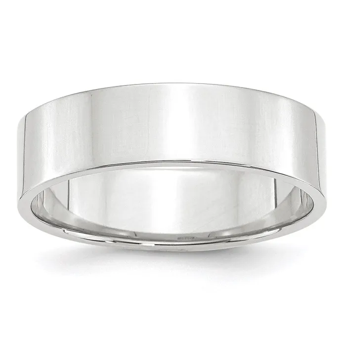 Goldia Rings Solid 10K White Gold 6mm Light Weight Flat MensWomens Wedding Band Ring Size 65 Goldia Rings Solid 10K White Gold 6mm Light Weight Flat MensWomens Wedding Band Ring Size 65