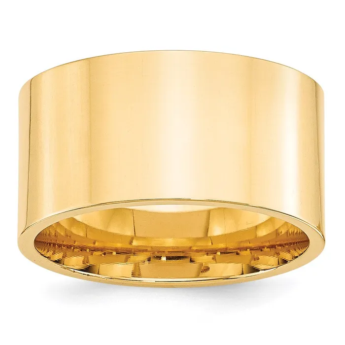 Goldia Rings Solid 10K Yellow Gold 12mm Standard Flat Comfort Fit MensWomens Wedding Band Ring Size 11 Goldia Rings Solid 10K Yellow Gold 12mm Standard Flat Comfort Fit MensWomens Wedding Band Ring Size 11