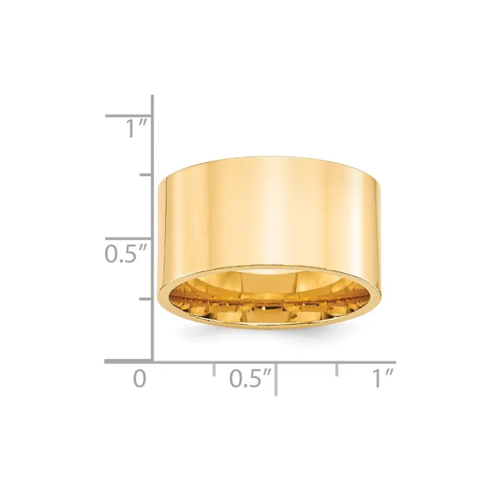 Goldia Rings Solid 10K Yellow Gold 12mm Standard Flat Comfort Fit MensWomens Wedding Band Ring Size 11 Goldia Rings Solid 10K Yellow Gold 12mm Standard Flat Comfort Fit MensWomens Wedding Band Ring Size 11