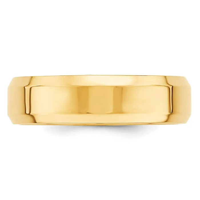 Goldia Rings Solid 10K Yellow Gold 6mm Bevel Edge Comfort Fit MensWomens Wedding Band Ring Size 11 Goldia Rings Solid 10K Yellow Gold 6mm Bevel Edge Comfort Fit MensWomens Wedding Band Ring Size 11