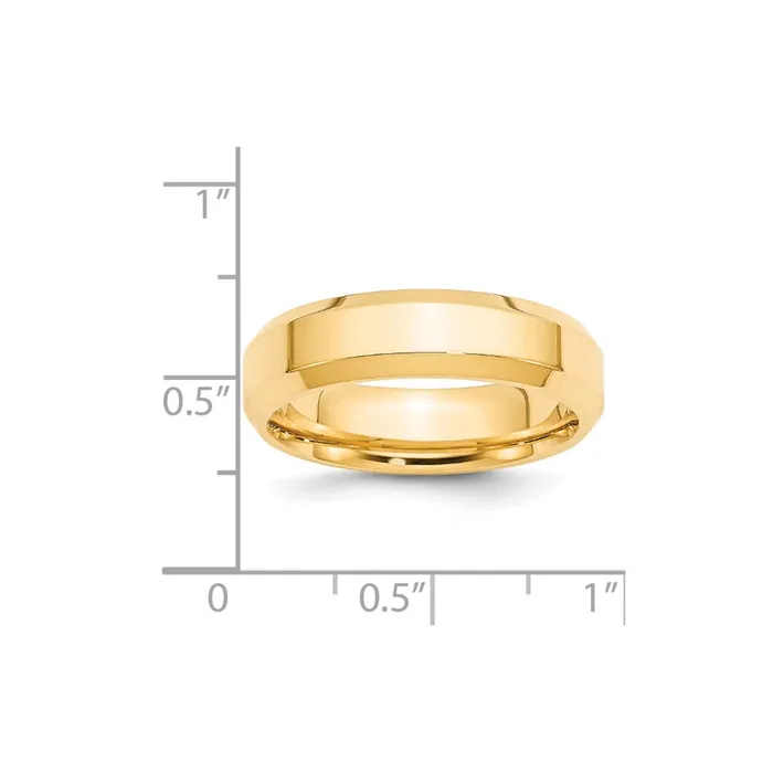 Goldia Rings Solid 10K Yellow Gold 6mm Bevel Edge Comfort Fit MensWomens Wedding Band Ring Size 11 Goldia Rings Solid 10K Yellow Gold 6mm Bevel Edge Comfort Fit MensWomens Wedding Band Ring Size 11