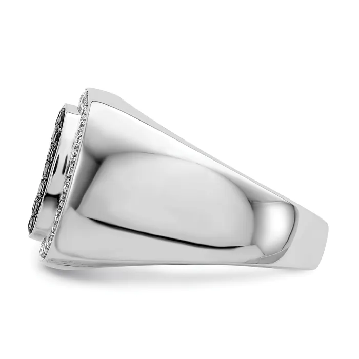 Goldia Rings Solid 14k Rose Gold Simulated CZ Fancy Band