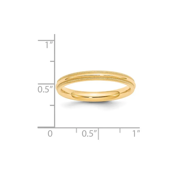 Goldia Rings Solid 14K Yellow Gold 3mm Milgrain Comfort Fit MensWomens Wedding Band Ring Size 14 Goldia Rings Solid 14K Yellow Gold 3mm Milgrain Comfort Fit MensWomens Wedding Band Ring Size 14