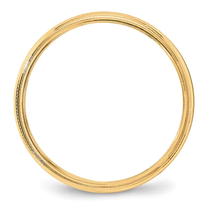Goldia Rings Solid 14K Yellow Gold 4mm Milgrain HalfRound Wedding MensWomens Wedding Band Ring Size 9 Goldia Rings Solid 14K Yellow Gold 4mm Milgrain HalfRound Wedding MensWomens Wedding Band Ring Size 9
