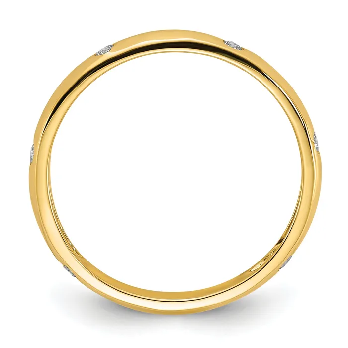 Goldia Rings Solid 14k Yellow Gold 6stone Simulated CZ Band