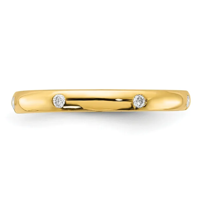 Goldia Rings Solid 14k Yellow Gold 6stone Simulated CZ Band