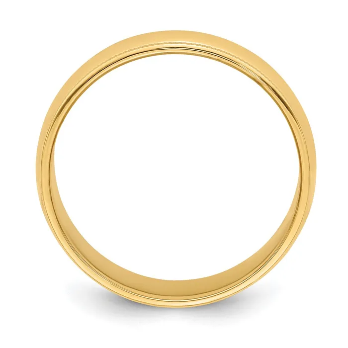 Goldia Rings Solid 14K Yellow Gold 6mm Milgrain Half Round MensWomens Wedding Band Ring Size 135 Goldia Rings Solid 14K Yellow Gold 6mm Milgrain Half Round MensWomens Wedding Band Ring Size 135
