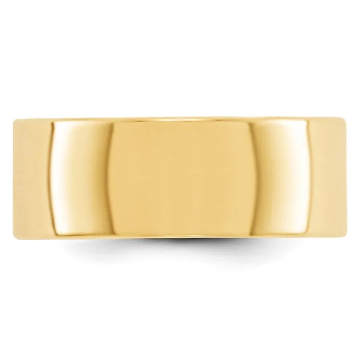 Goldia Rings Solid 14K Yellow Gold 8mm Light Weight Flat MensWomens Wedding Band Ring Size 4 Goldia Rings Solid 14K Yellow Gold 8mm Light Weight Flat MensWomens Wedding Band Ring Size 4