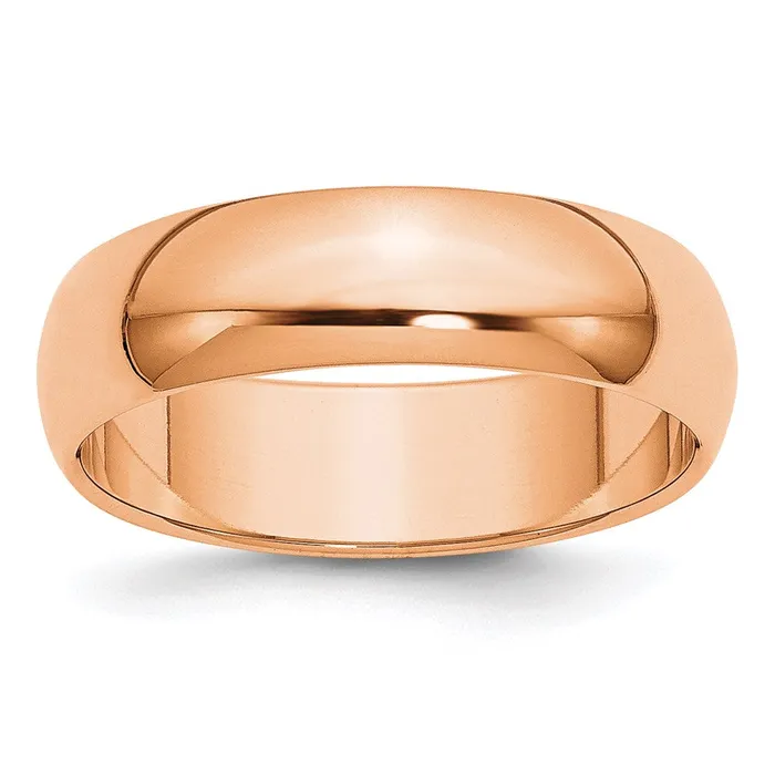 Goldia Rings Solid 14K Yellow Gold Rose Gold 6mm Half Round MensWomens Wedding Band Ring Size 13 Goldia Rings Solid 14K Yellow Gold Rose Gold 6mm Half Round MensWomens Wedding Band Ring Size 13