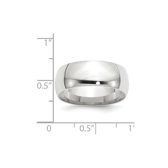 Goldia Rings Solid 18K White Gold 8mm Light Weight Comfort Fit MensWomens Wedding Band Ring Size 12 Goldia Rings Solid 18K White Gold 8mm Light Weight Comfort Fit MensWomens Wedding Band Ring Size 12