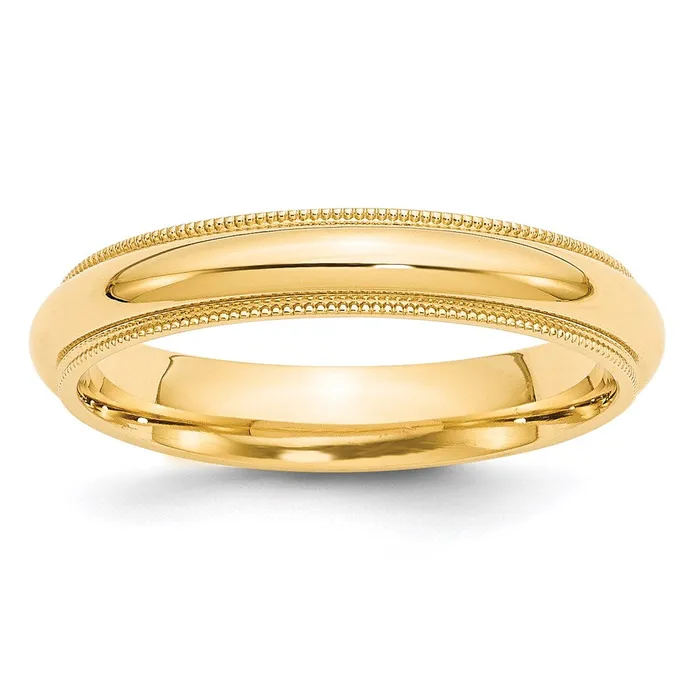 Goldia Rings Solid 18K Yellow Gold 4mm Milgrain Comfort Wedding MensWomens Wedding Band Ring Size 11 Goldia Rings Solid 18K Yellow Gold 4mm Milgrain Comfort Wedding MensWomens Wedding Band Ring Size 11