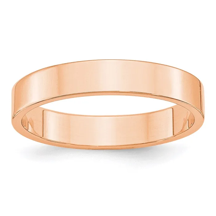 Goldia Rings Solid 18K Yellow Gold Rose Gold 4mm Light Weight Flat MensWomens Wedding Band Ring Size 135 Goldia Rings Solid 18K Yellow Gold Rose Gold 4mm Light Weight Flat MensWomens Wedding Band Ring Size 135