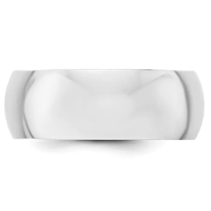 Goldia Rings Solid 18K Yellow Gold White Gold 8mm HalfRound MensWomens Wedding Band Ring Size 7 Goldia Rings Solid 18K Yellow Gold White Gold 8mm HalfRound MensWomens Wedding Band Ring Size 7