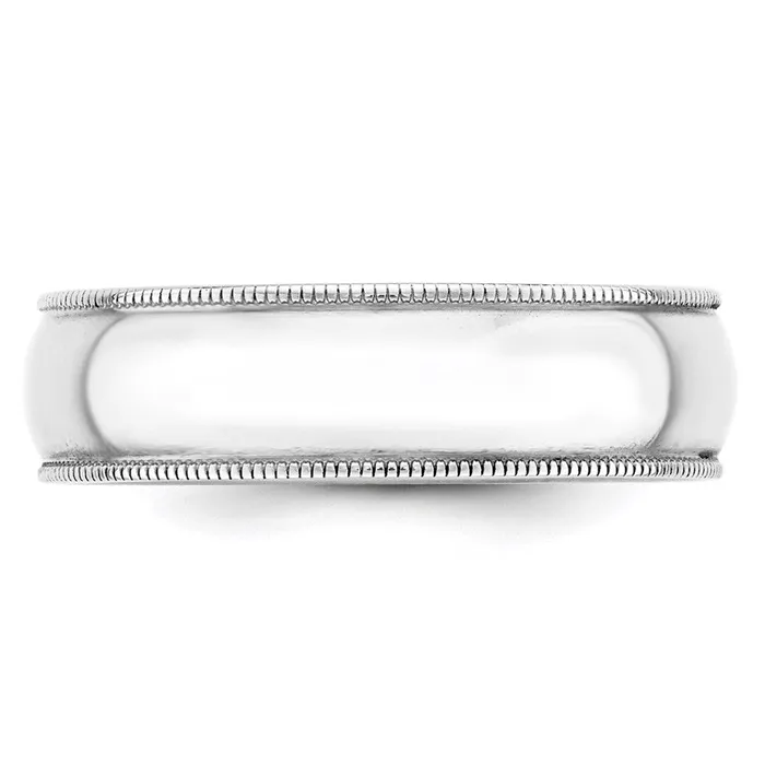 Goldia Solid 10K White Gold 6mm Light Weight Milgrain Half Round MensWomens Wedding Band Ring Size 45 Rings Goldia Solid 10K White Gold 6mm Light Weight Milgrain Half Round MensWomens Wedding Band Ring Size 45 Rings